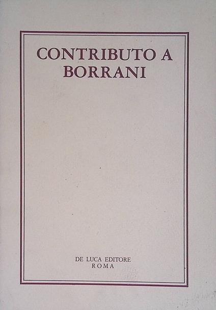 Contributo a Borrani - Dario Durbé - copertina