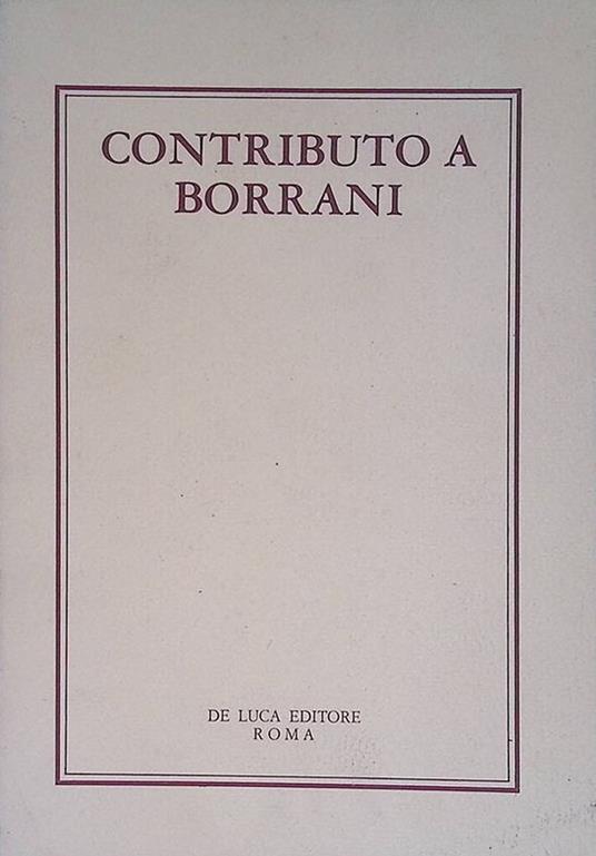 Contributo a Borrani - Dario Durbé - copertina