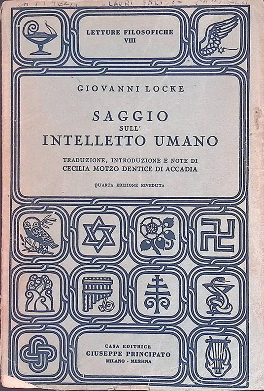 Saggio sull'intelletto umano - John Locke - copertina