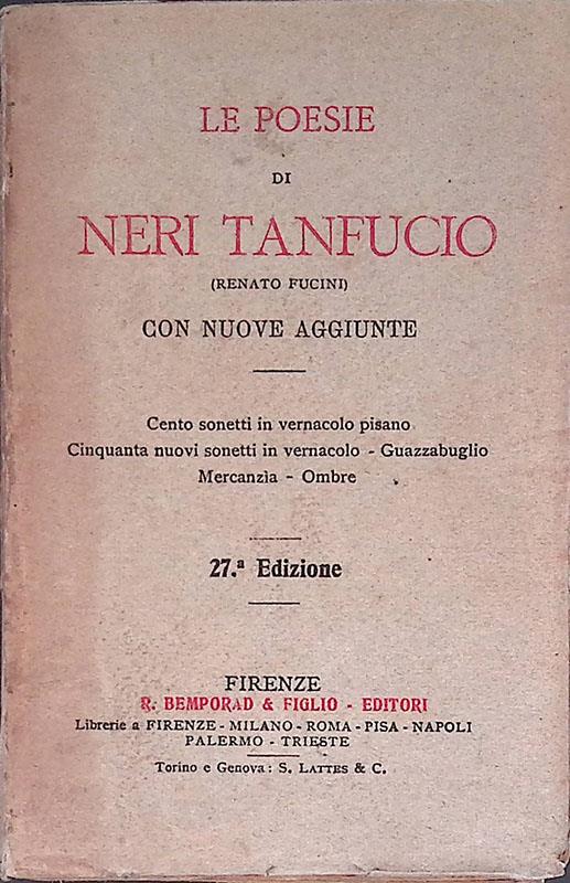 Le poesie di Neri Tanfucio - Renato Fucini - copertina