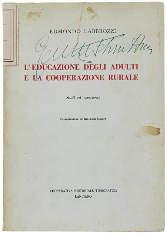 L' Educazione Degli Adulti E La Cooperazione Rurale. Spunti Ed Esperienze - Edmondo Labbrozzi - copertina