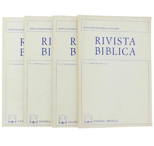Rivista Biblica. Annata 1970 Completa - copertina