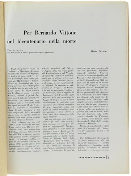 Per Bernardo Vittone Nel Bicentenario Della Morte. (Stralcio) - Mario Passanisi - copertina