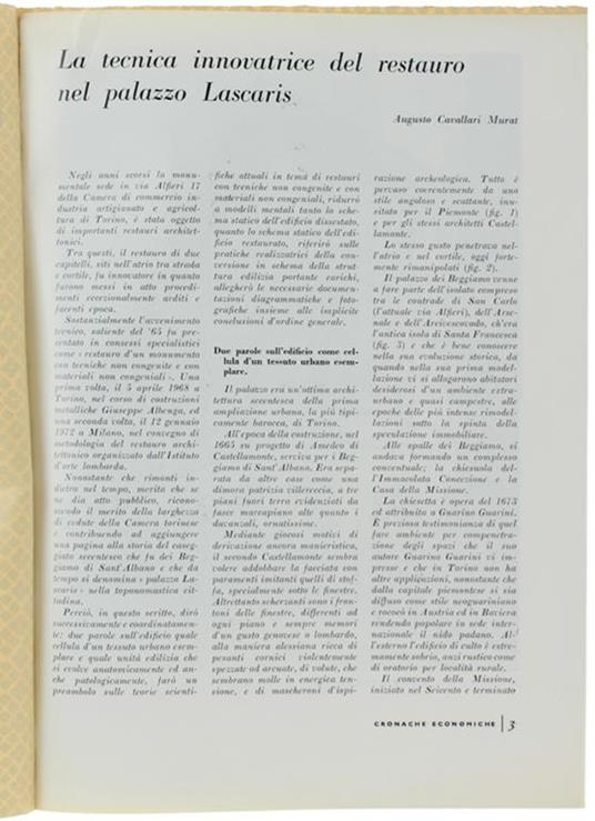 La Tecnica Innovatrice Del Restauro Nel Palazzo Lascaris. (Stralcio) - Augusto Cavallari Murat - copertina