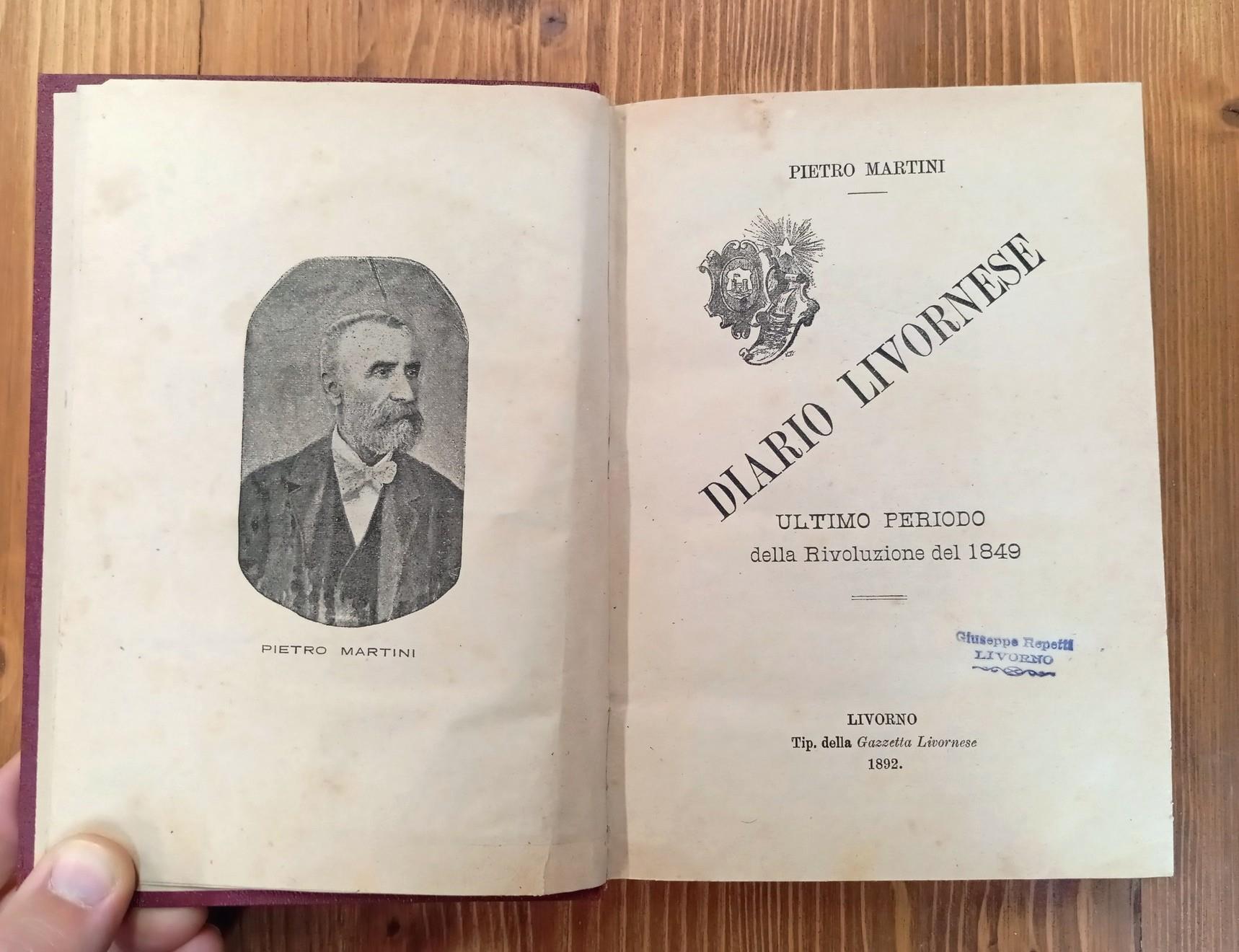 Diario Livornese. Ultimo Periodo Dalla Rivoluzione Del 1849