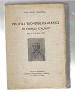 PROFILI BIO-BIBLIOGRAFICI DI CHIMICI ITALIANI SEC.XV-SEC.XIX