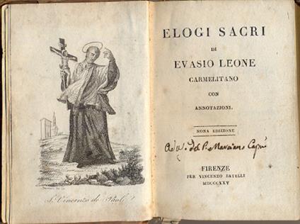 Elogi Sacri - Evasio Leone - copertina