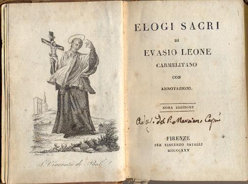 Elogi Sacri - Evasio Leone - copertina