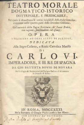 Teatro morale dogmatico istorico dottrinale e predicabile - copertina