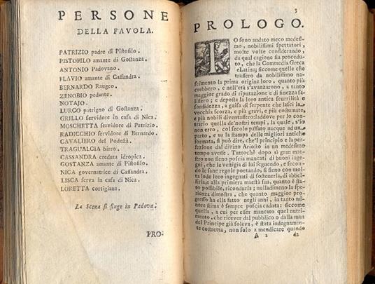 Raccolta di composizioni teatrali italiane: La Calandria, La Catrina, La Idropica, La Suocera, Gli Straccioni. Tomo primo - copertina