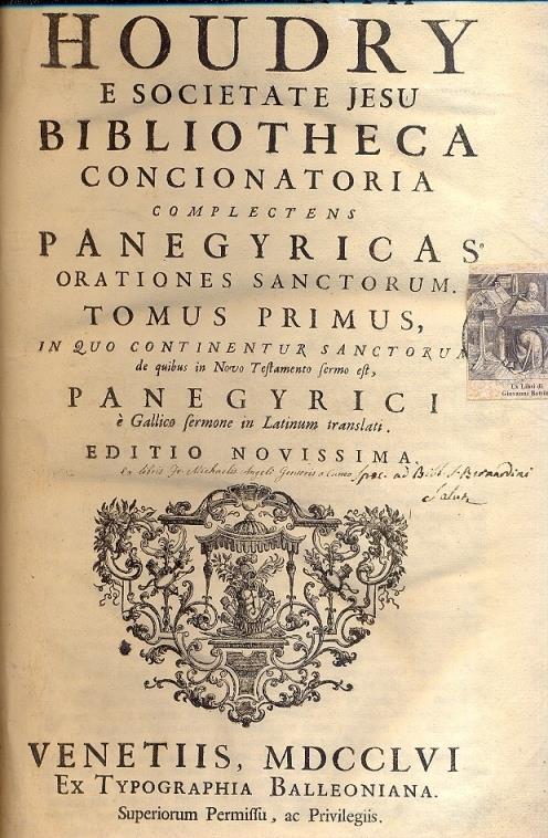 Bibliotheca Concionatoria complectens Panegyricas orationes sanctorum - copertina
