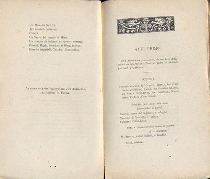 Giuliano l'apostata dramma in cinque atti e in versi - Pietro Cossa - copertina