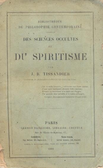 Des sciences occultes et du spiritisme - copertina