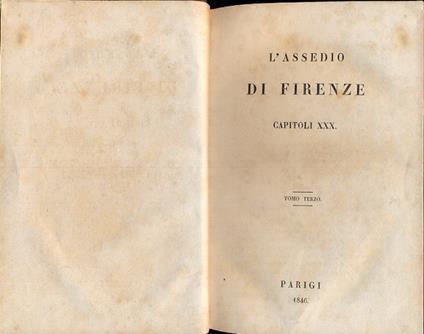 L' assedio di Firenze. 3° vol - copertina