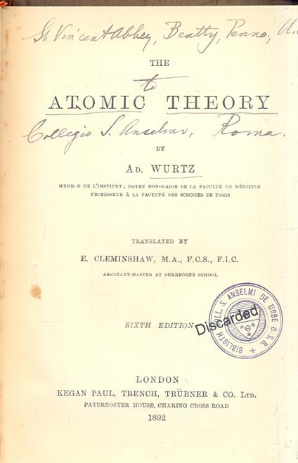 The atomic theory - copertina