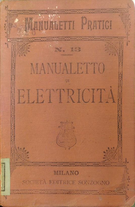Manualeto di elettricità - Luigi De Andreis - copertina