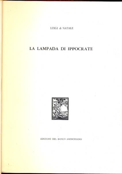 La Lampada di Ippocrate - Luigi Di Natale - copertina