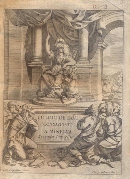 Errori de' Savi consagrati a Minerva . Opera molto utile a professori di studio accademico e di sagra e profana eloquenza - copertina