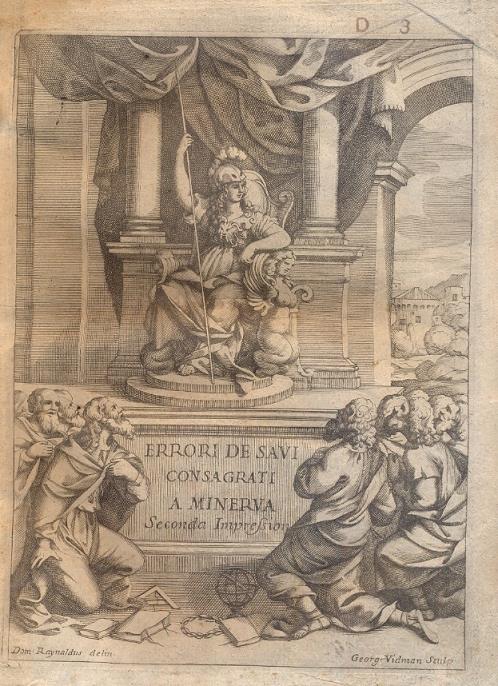 Errori de' Savi consagrati a Minerva . Opera molto utile a professori di studio accademico e di sagra e profana eloquenza - copertina