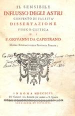 Il sensibile influsso degli astri convinto di falsità, dissertazione fisico critica