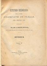 Repertorio bibliografico delle opere stampate in italia nel secolo XIX . Storia, vol. II