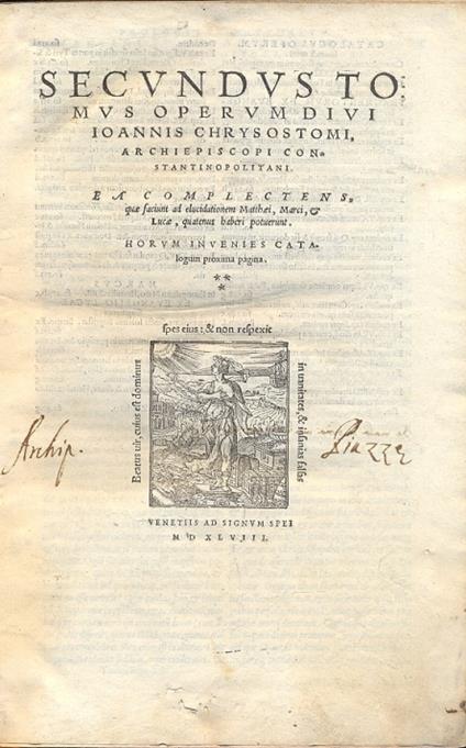 Operum e a complectens quae faciut ad elucidationem Matthei, & Marci, & Lucae, quatenus haberi potuerunt. Secundus tomus - copertina