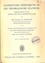 Elementare einfuhrung in die physikalische statistik. insbesondere in die theorie des metallischen zustandes