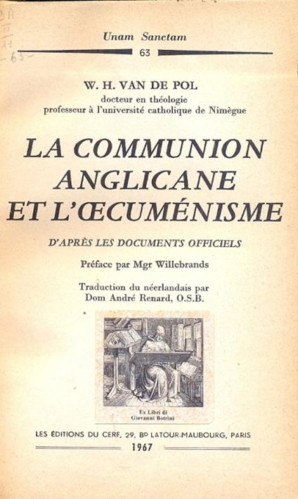 La Communion Anglicane et l'Oecumènisme d'après les documents officials - copertina
