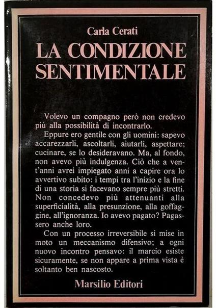 La condizione sentimentale - Carla Cerati - copertina