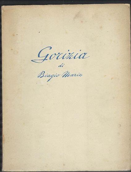 Gorizia - Biagio Marin - copertina