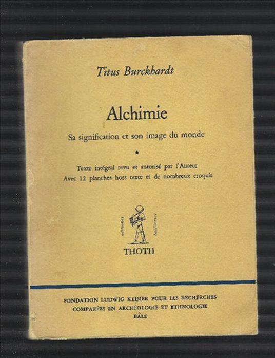 Alchimie - Titus Burckhardt - copertina