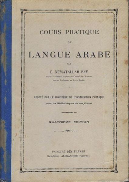 Cours Pratique De Langue Arabe - copertina