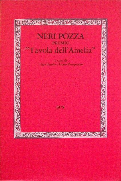 Neri Pozza premio "Tavola dell'Amelia", 1978 - Geno Pampaloni - copertina