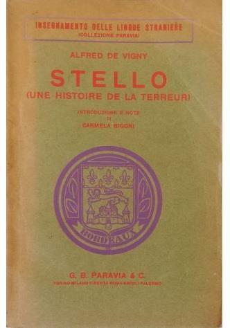 Stello (une histoire de la Terreur) - Alfred de Vigny - copertina