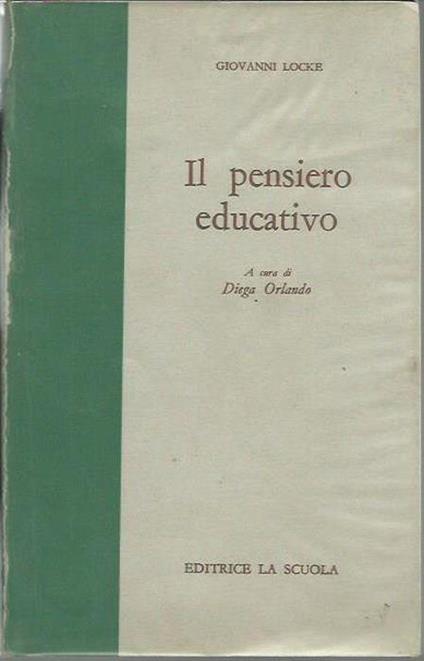 Il pensiero educativo - John Locke - copertina