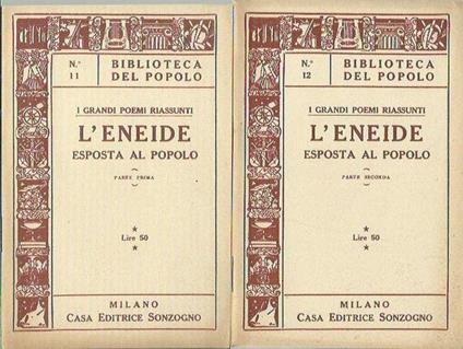 L' Eneide esposta al popolo (2 volumi) - Eugenio Levi - copertina