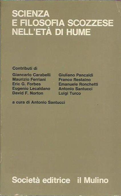 Scienza e filosofia scozzese nell'eta' di Hume - copertina