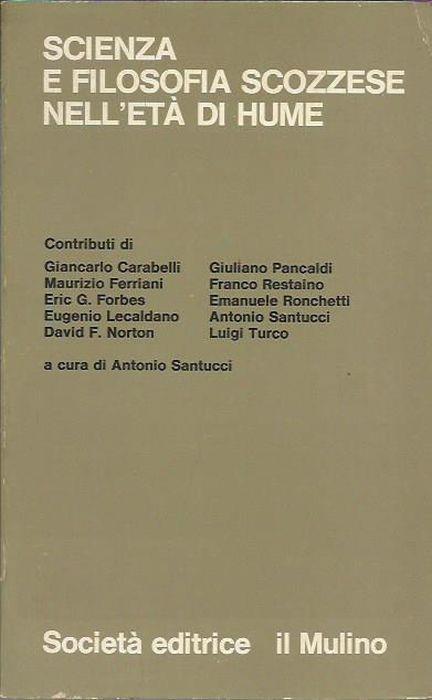 Scienza e filosofia scozzese nell'eta' di Hume - copertina