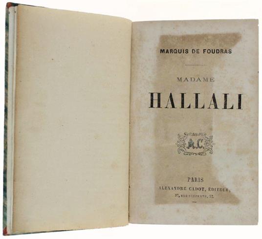 Madame Hallali. [Edition Originale] - copertina