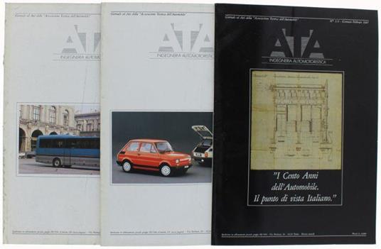 Ata Ingegneria Automotoristica. 1987 : Raccolta Di 3 Riviste (Gennaio/Febbraio, Novembre, Dicembre) - copertina