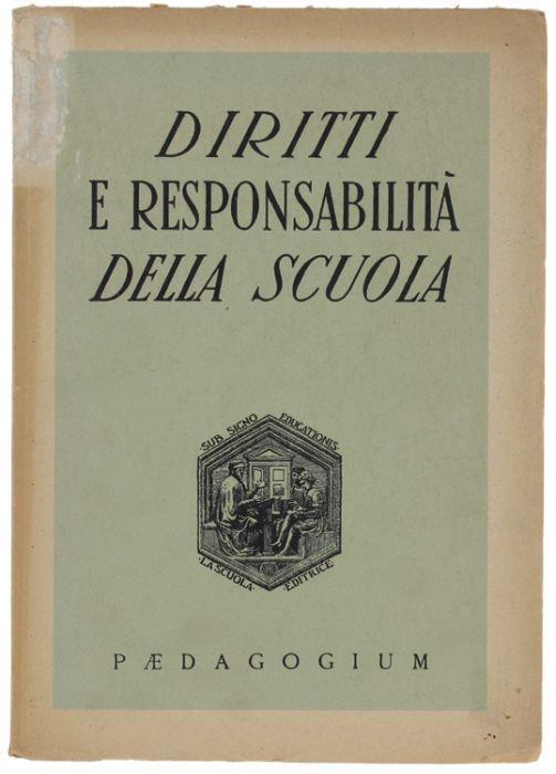 Diritti E Responsabilita' Della Scuola - copertina