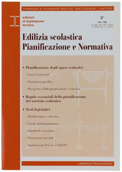 Edilizia Scolastica : Pianificazione E Normativa - copertina