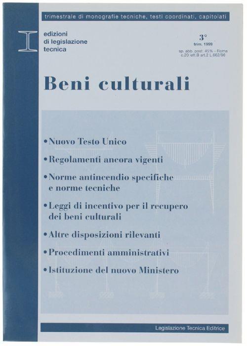 Beni Culturali - copertina
