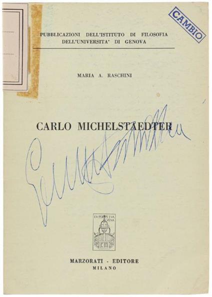 Carlo Michelstaedter - Maria A. Raschini - copertina