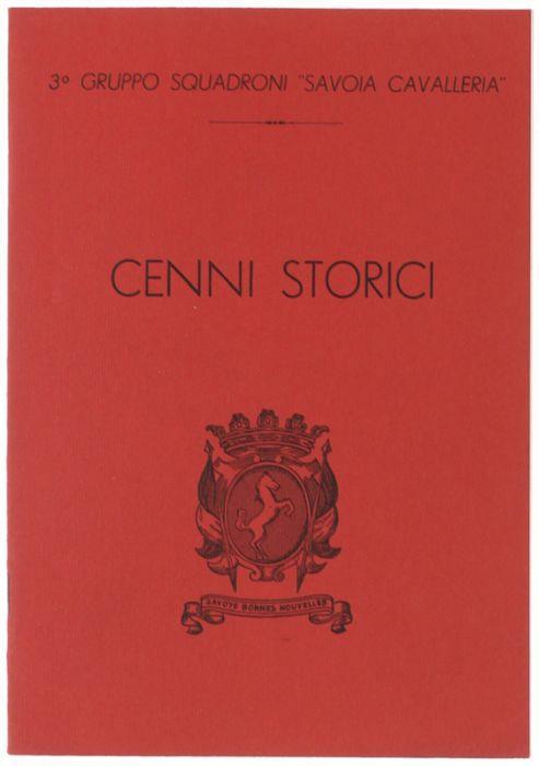 3° Gruppo Squadroni Savoia Cavalleria - Cenni Storici - copertina