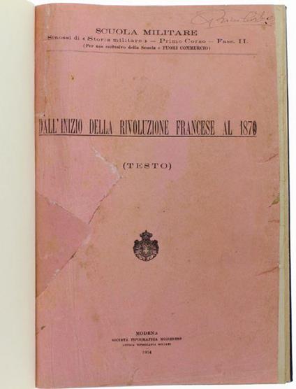 Dall'inizio Della Rivoluzione Francese Al 1870 (Testo) - copertina