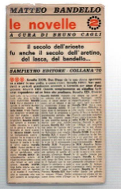Le Novelle 2 - Matteo Bandello - copertina