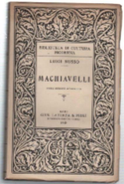 Machiavelli - Luigi Russo - copertina