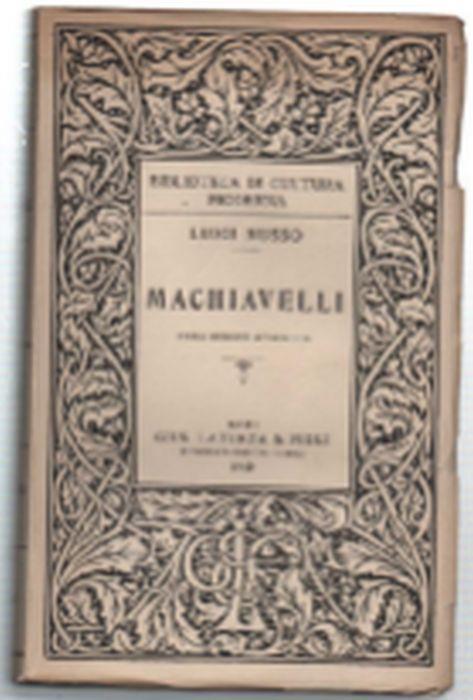 Machiavelli - Luigi Russo - copertina
