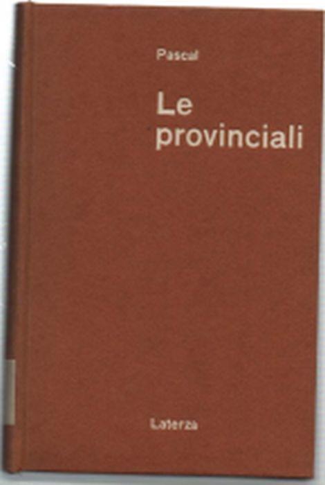 Le Provinciali - Blaise Pascal - copertina